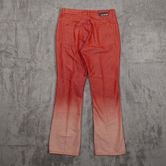 Rare Y2K Crest Jeans company USA Ombre red 13/14 - Picture 9 of 12